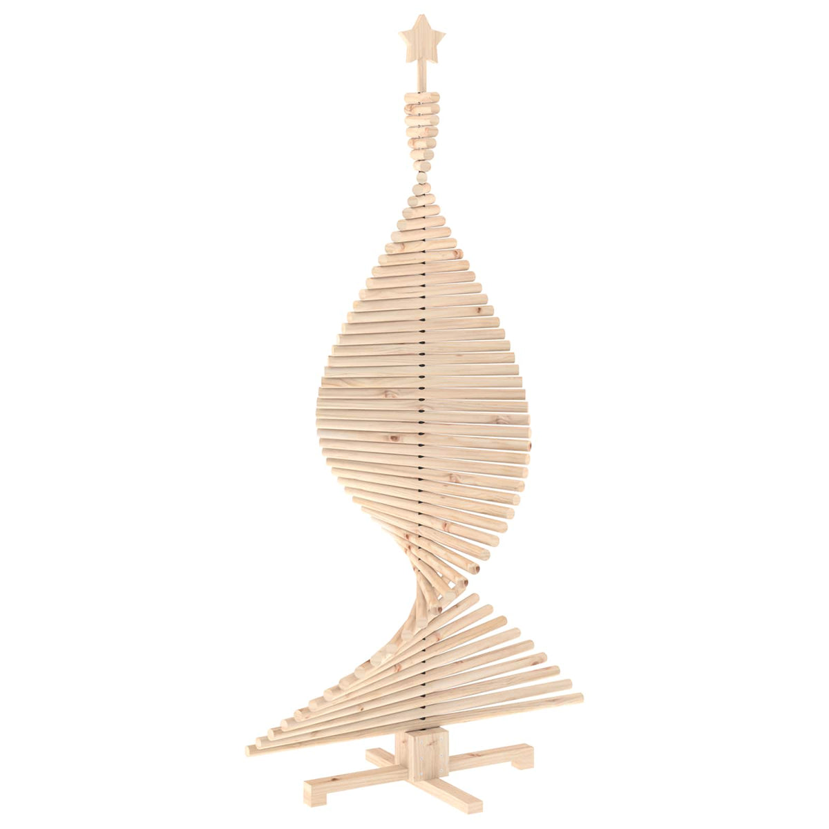 Albero di Natale in legno KOTKA 180 cm Legno Massello di Pino | homemem39