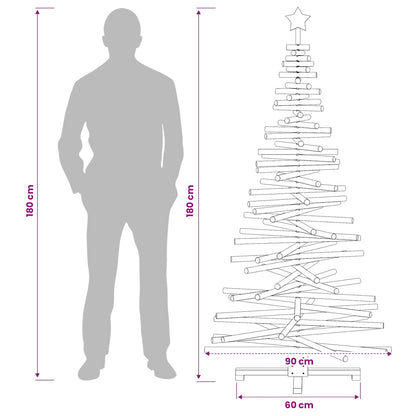Albero di Natale in legno KOTKA 180 cm Legno Massello di Pino | homemem39