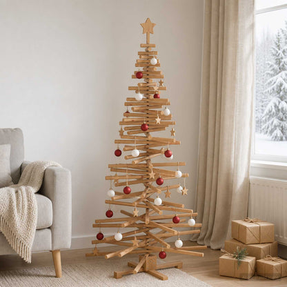 Albero di Natale in legno KOTKA 180 cm Legno Massello di Pino
