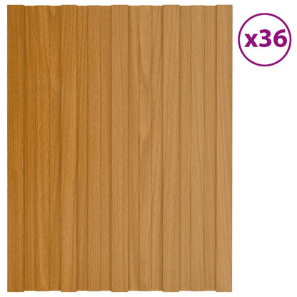 Pannello per tetto 36 pcs Naturale 60 x 45 cm Acciaio zincato | homemem39