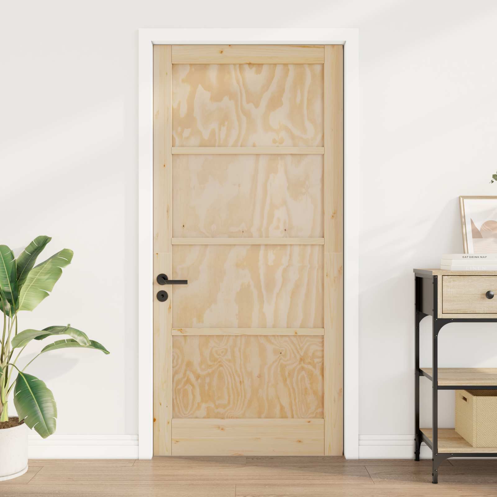Porta Interna Naturale 93 x 202 cm Legno compensato | homemem39