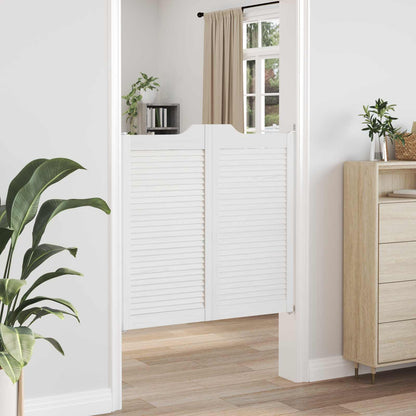 Porte Swing 2 pcs Bianco Legno Massello di Pino | homemem39