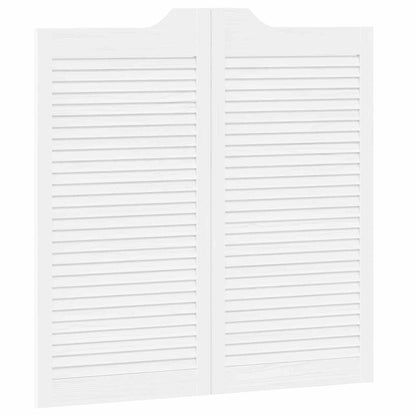 Porte Swing 2 pcs Bianco Legno Massello di Pino | homemem39