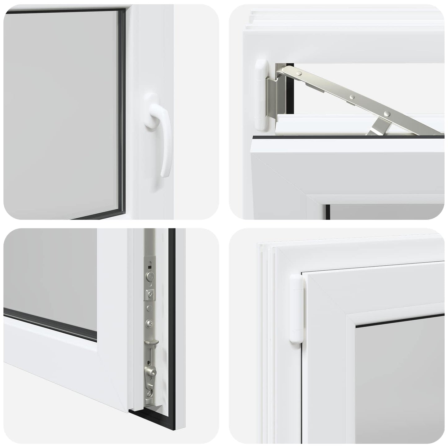 Finestra per Soffitta RISOR 90 x 70 cm PVC e Vetro Bianco | homemem39