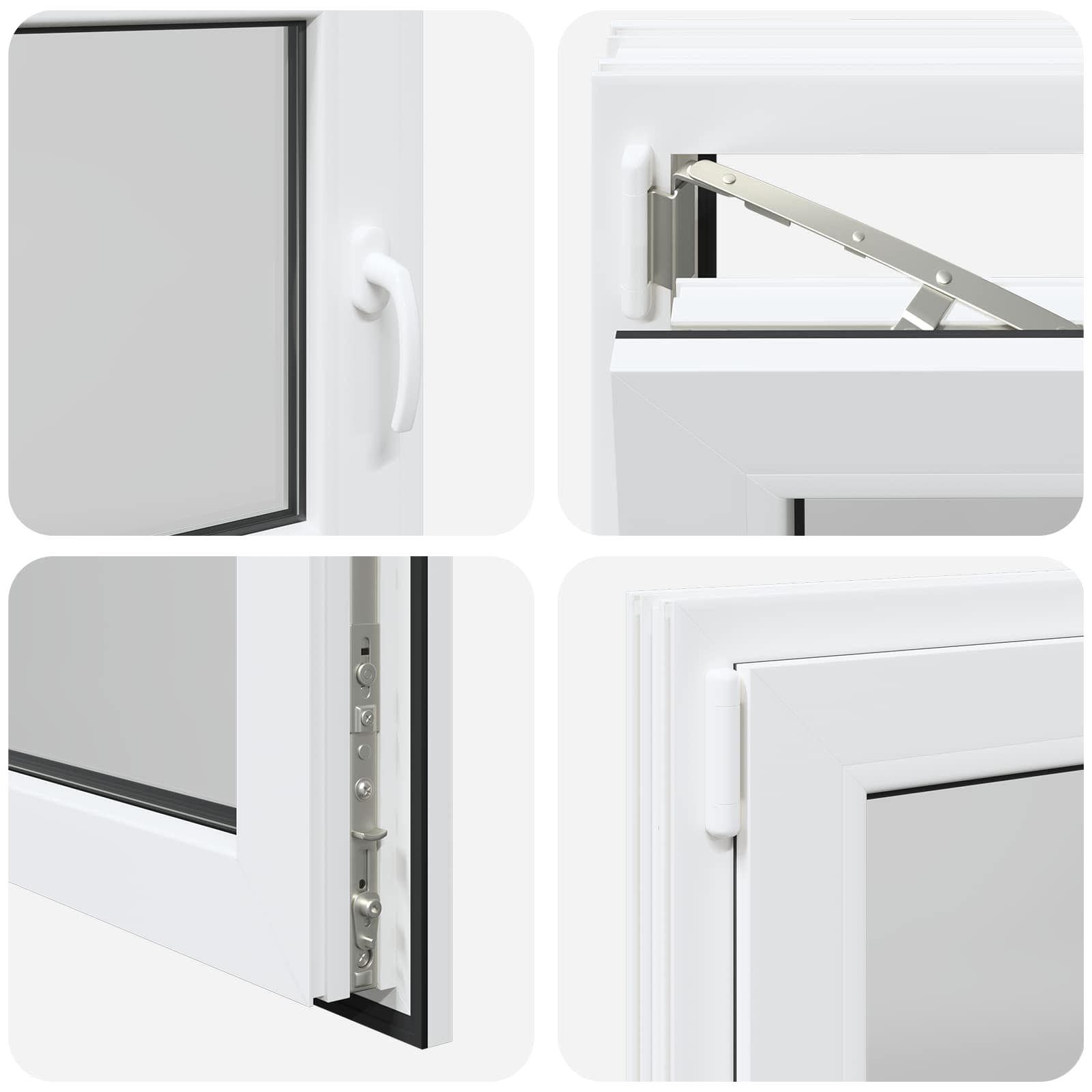 Finestra per Soffitta RISOR 90 x 70 cm PVC e Vetro Bianco | homemem39