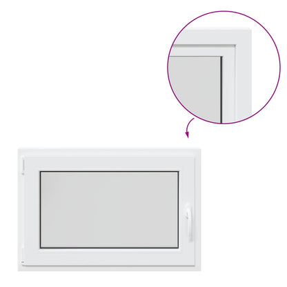 Finestra per Soffitta RISOR 90 x 70 cm PVC e Vetro Bianco | homemem39