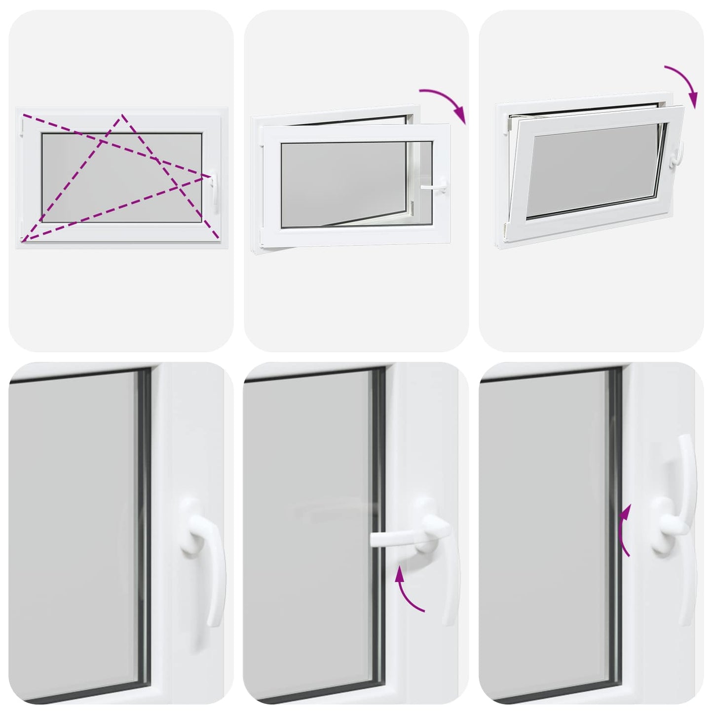 Finestra per Soffitta RISOR 90 x 70 cm PVC e Vetro Bianco | homemem39