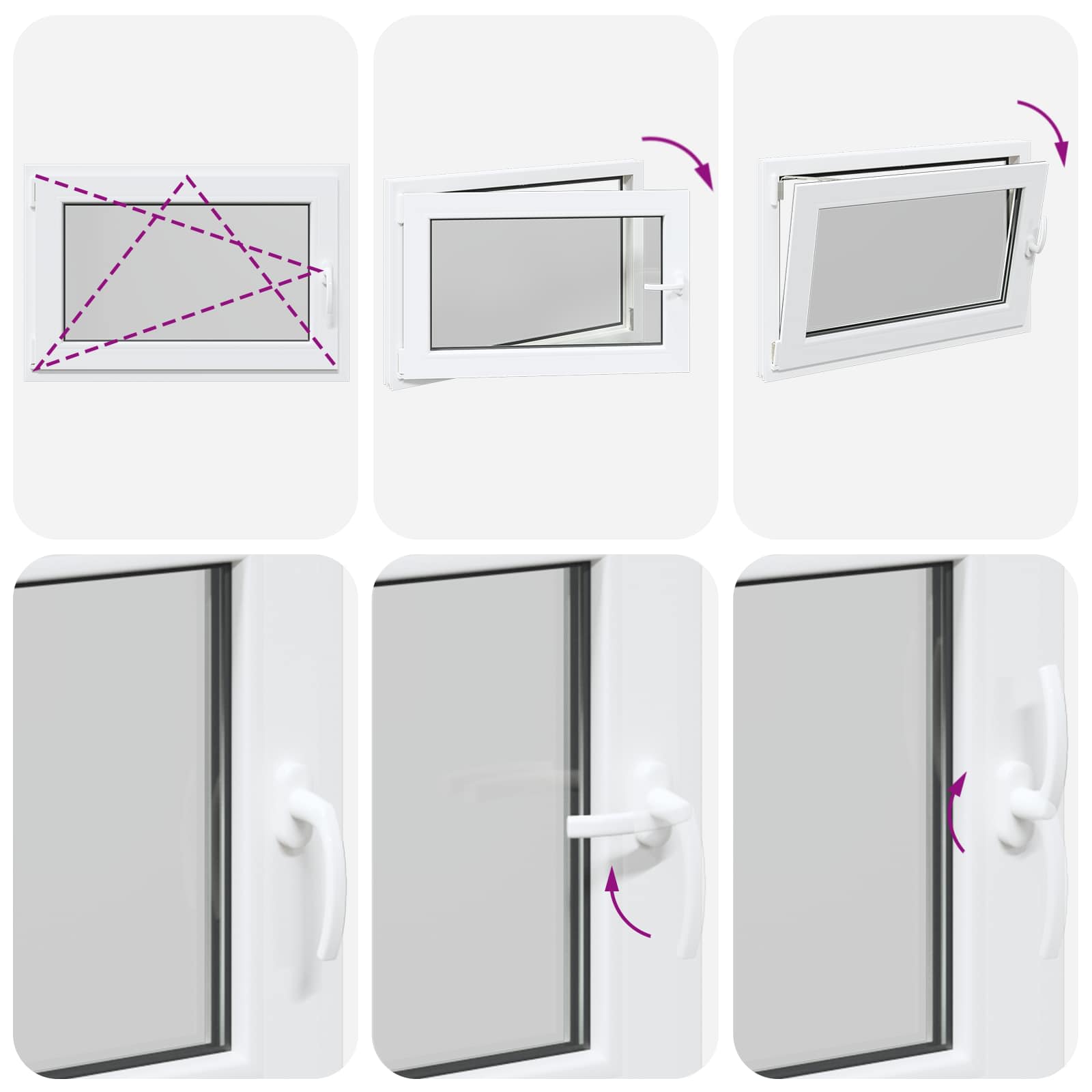 Finestra per Soffitta RISOR 90 x 70 cm PVC e Vetro Bianco | homemem39