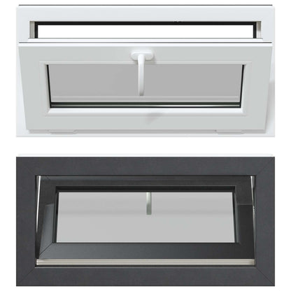 Finestra per Soffitta RISOR 80 x 40 cm PVC e Vetro Antracite | homemem39