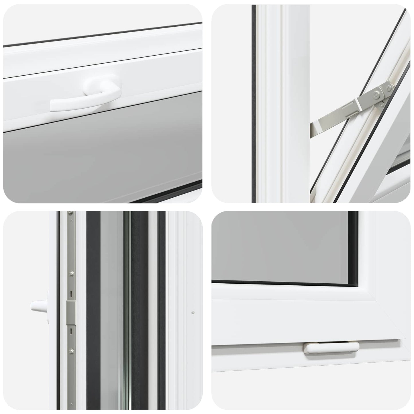 Finestra per Soffitta RISOR 80 x 40 cm PVC e Vetro Antracite | homemem39