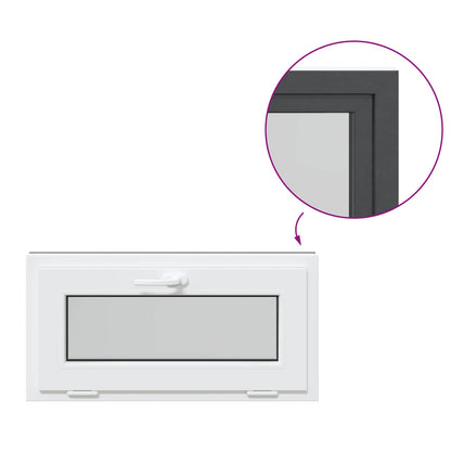 Finestra per Soffitta RISOR 80 x 40 cm PVC e Vetro Antracite | homemem39