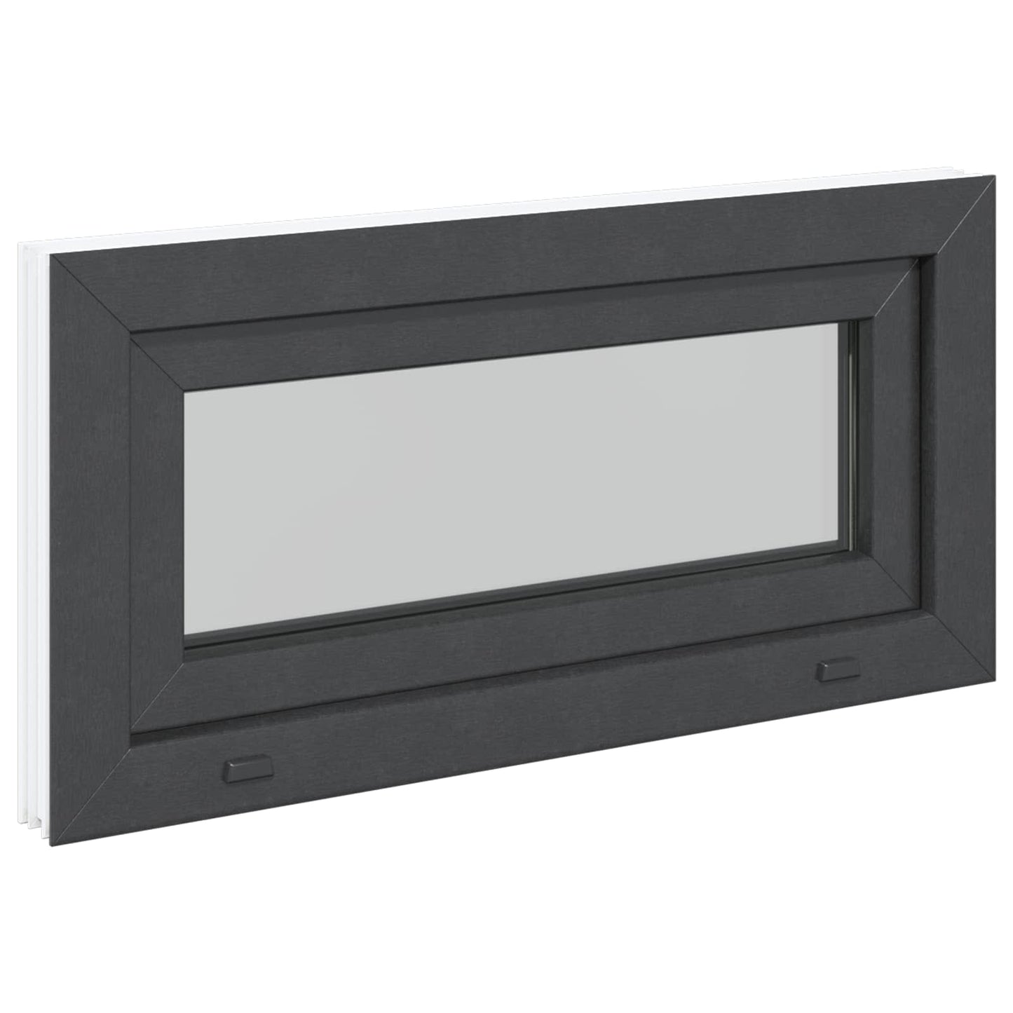 Finestra per Soffitta RISOR 80 x 40 cm PVC e Vetro Antracite | homemem39