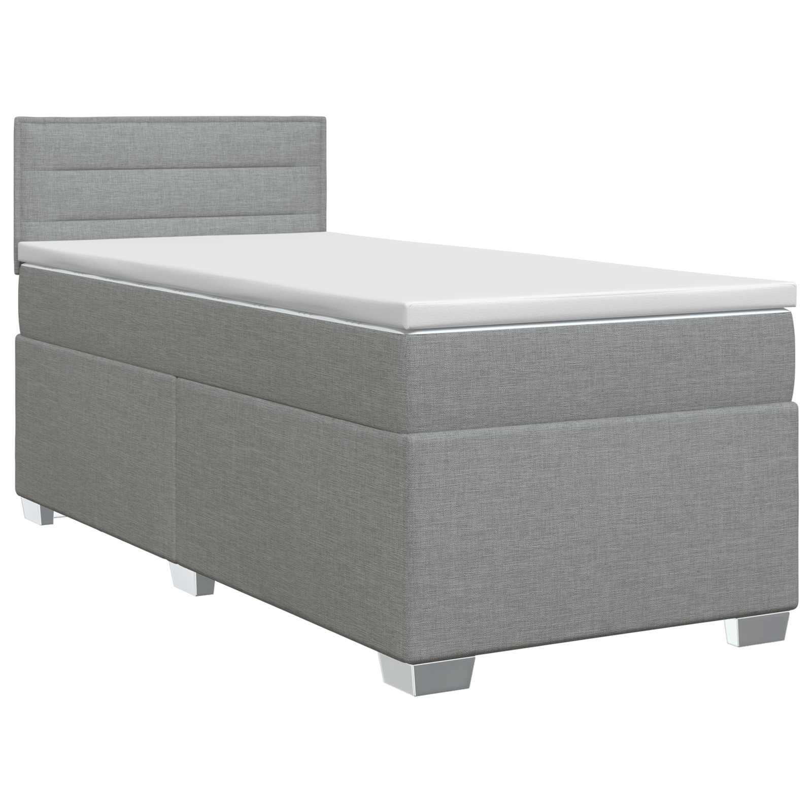 Letto box spring con materasso Grigio Chiaro 90 x 190 cm | homemem39