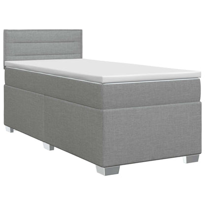 Letto box spring con materasso Grigio Chiaro 90 x 190 cm | homemem39