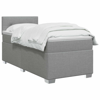 Letto box spring con materasso Grigio Chiaro 90 x 200 cm | homemem39