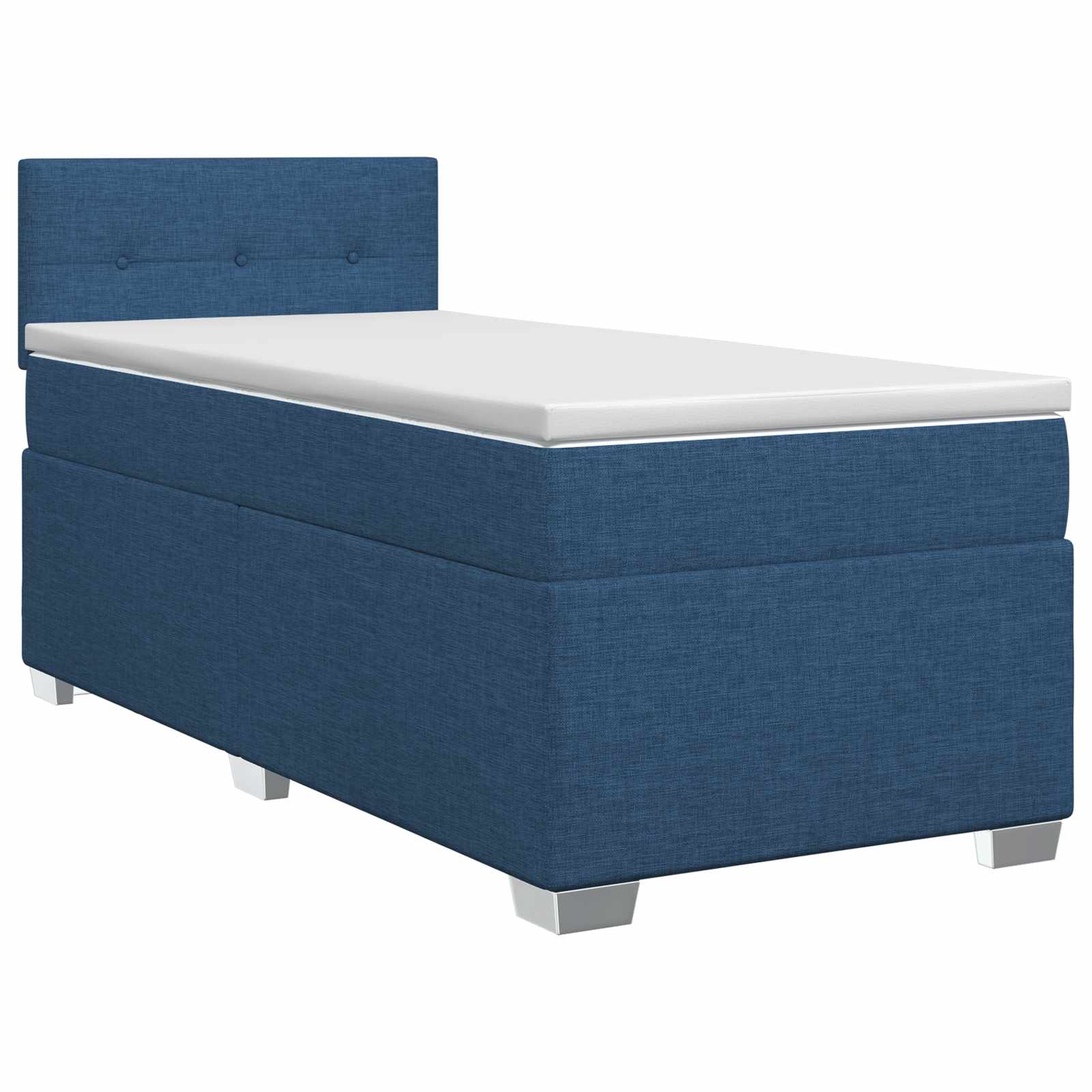 Letto box spring con materasso Blu 100 x 200 cm Tessuto | homemem39