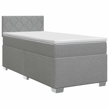 Letto box spring con materasso Grigio Chiaro 100 x 200 cm | homemem39
