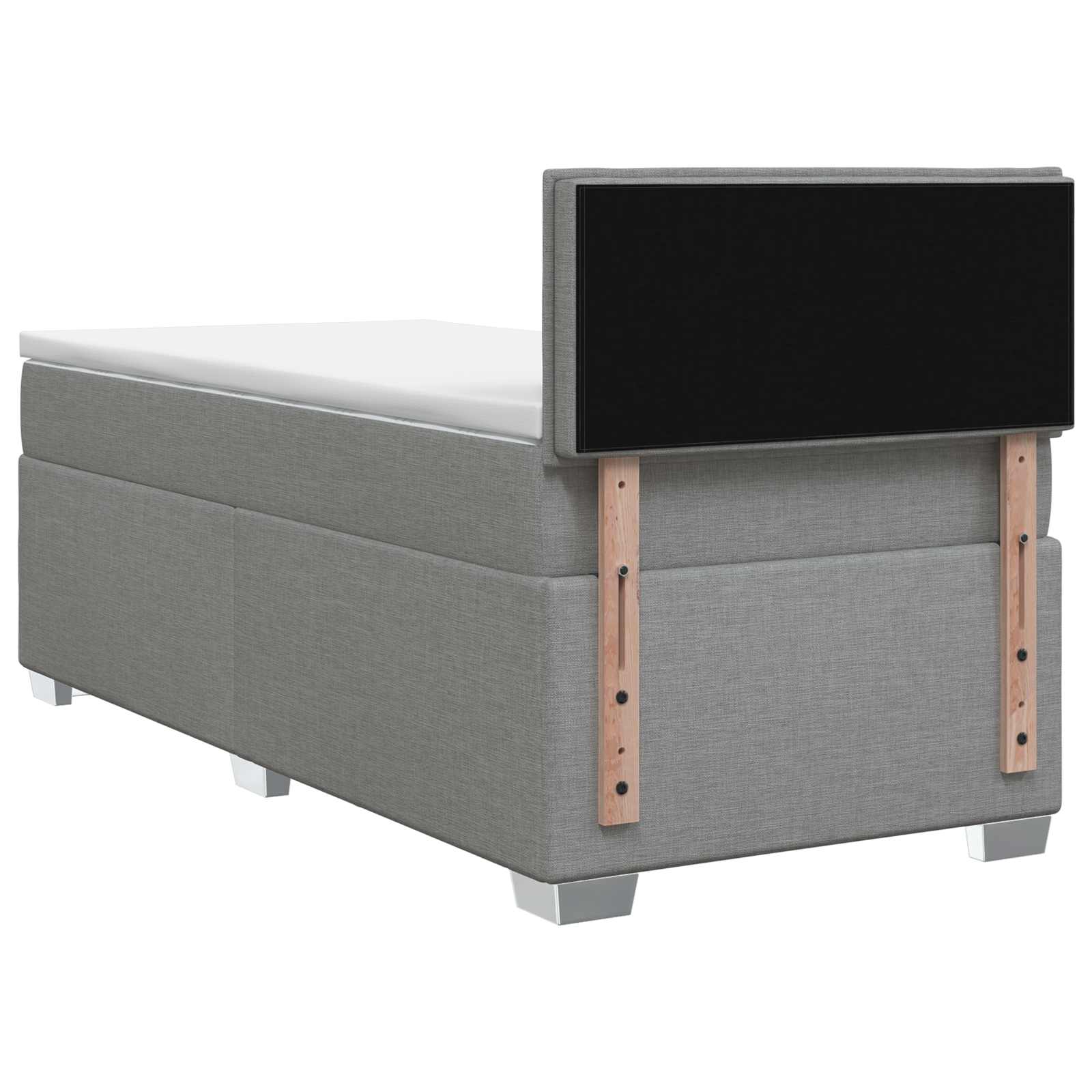 Letto box spring con materasso Grigio Chiaro 100 x 200 cm | homemem39