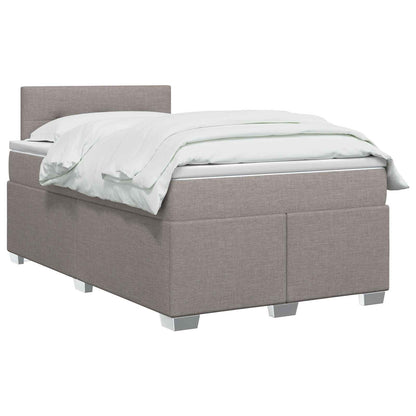 Letto box spring con materasso Tortora 120 x 190 cm Tessuto | homemem39