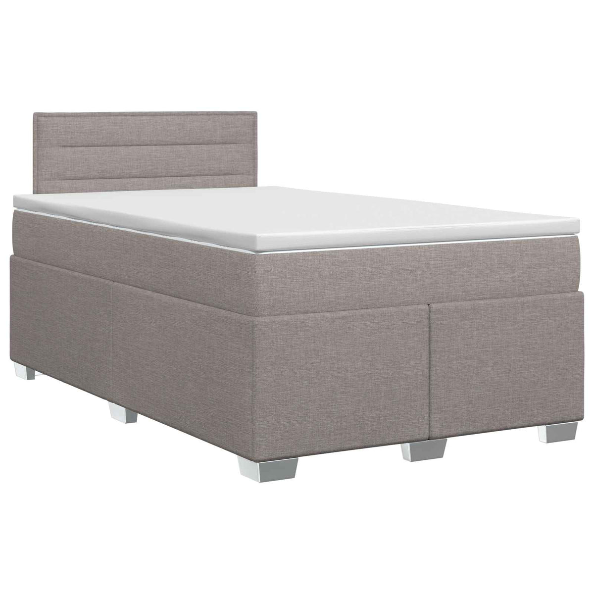 Letto box spring con materasso Tortora 120 x 200 cm Tessuto | homemem39