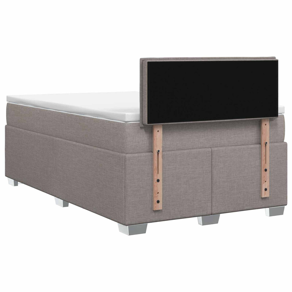 Letto box spring con materasso Tortora 120 x 200 cm Tessuto | homemem39