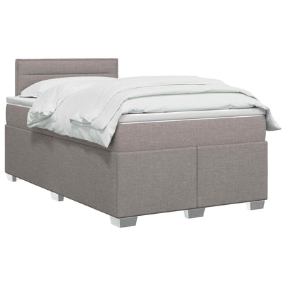 Letto box spring con materasso Tortora 120 x 200 cm Tessuto | homemem39