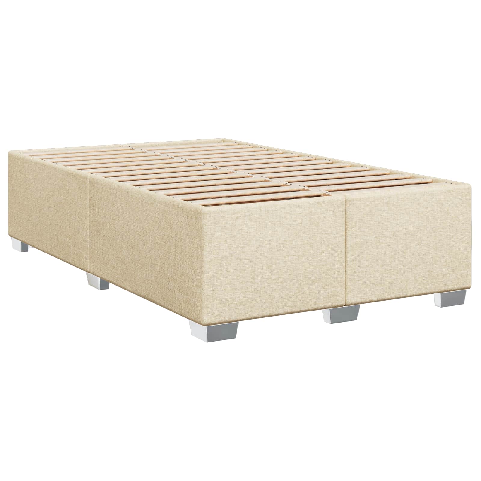 Letto box spring con materasso Crema 120 x 200 cm Tessuto | homemem39