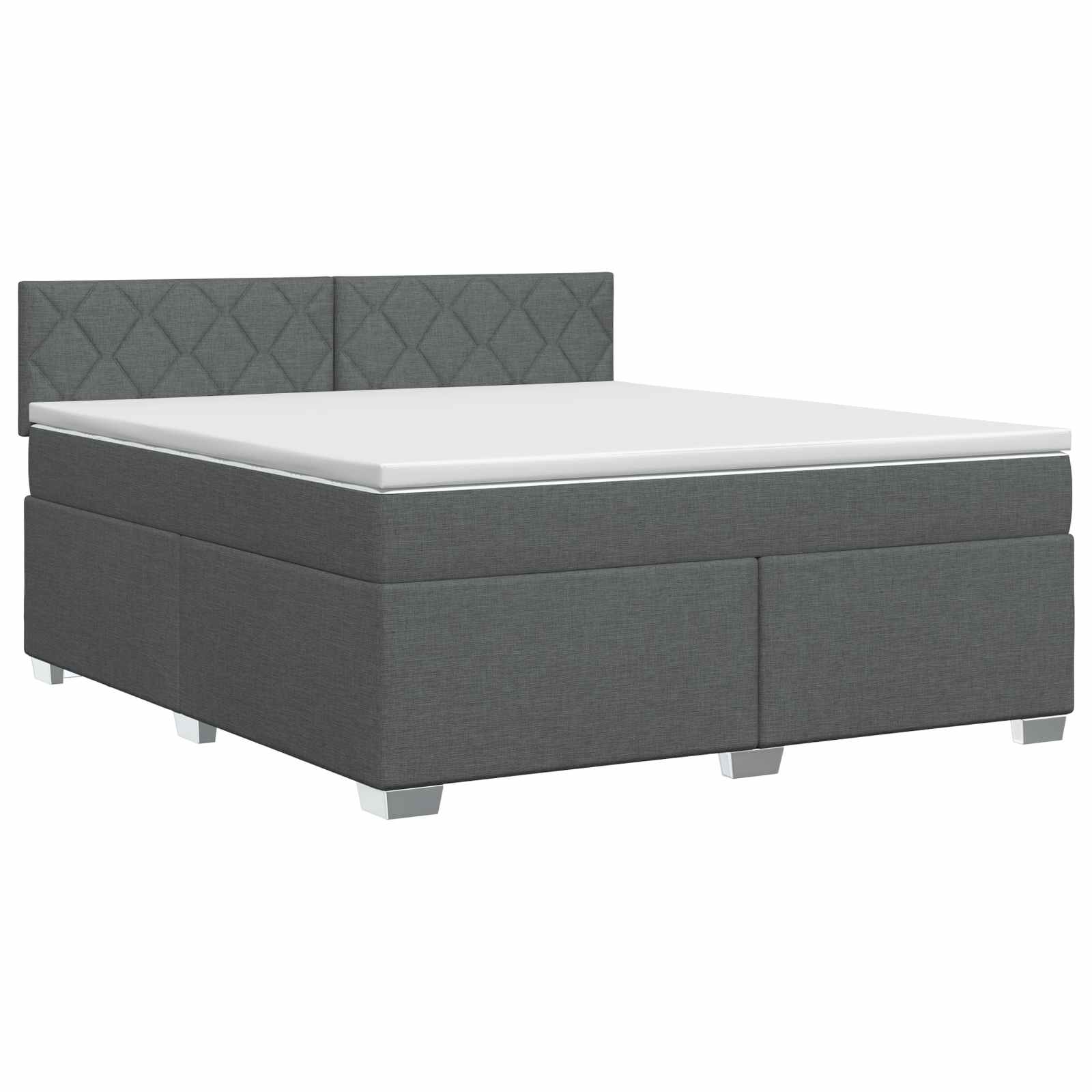Letto box spring con materasso Grigio Scuro 160 x 200 cm | homemem39