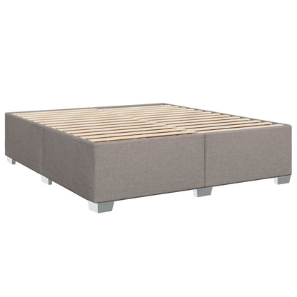 Letto box spring con materasso Tortora 200 x 200 cm Tessuto | homemem39