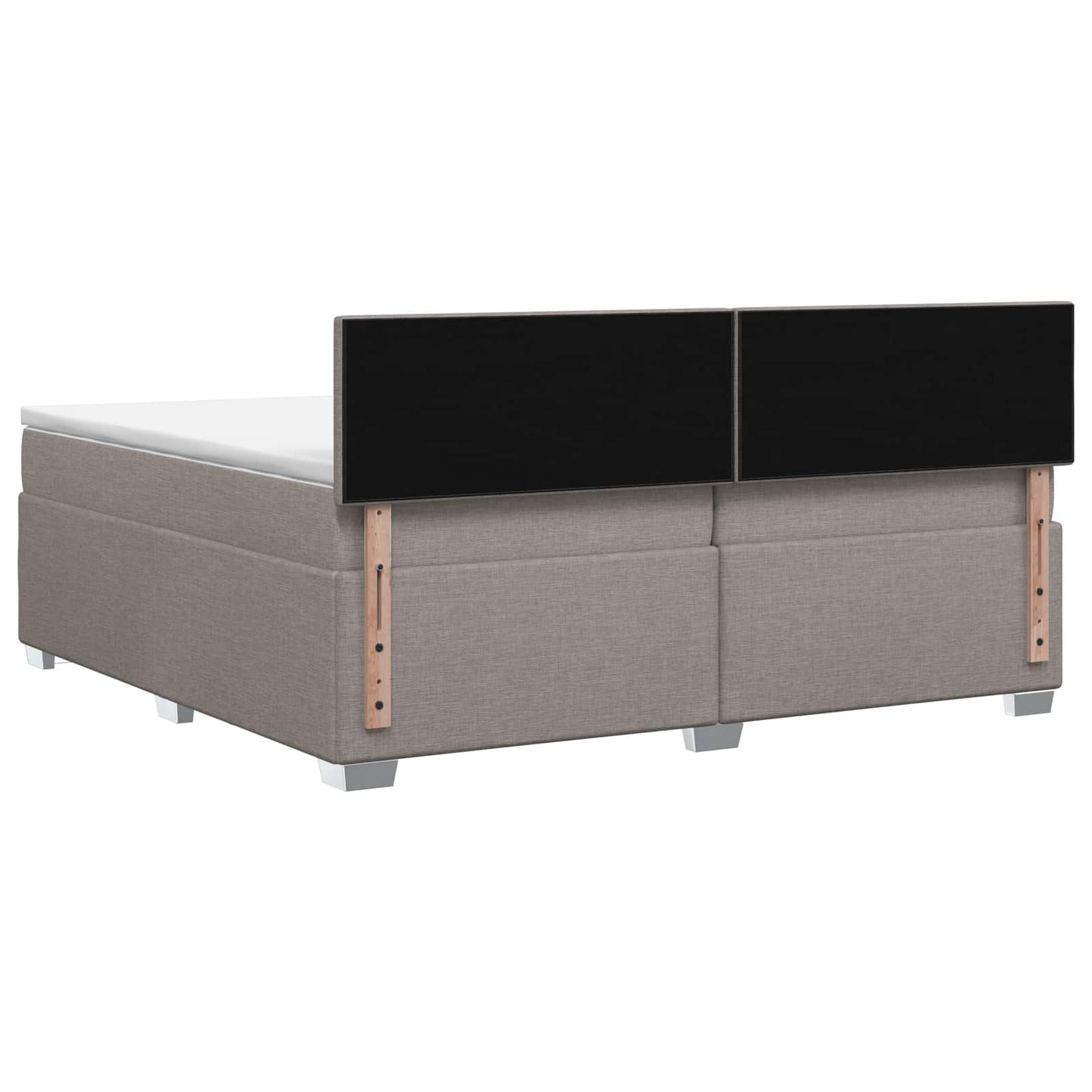 Letto box spring con materasso Tortora 200 x 200 cm Tessuto | homemem39