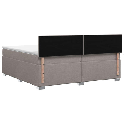 Letto box spring con materasso Tortora 200 x 200 cm Tessuto | homemem39