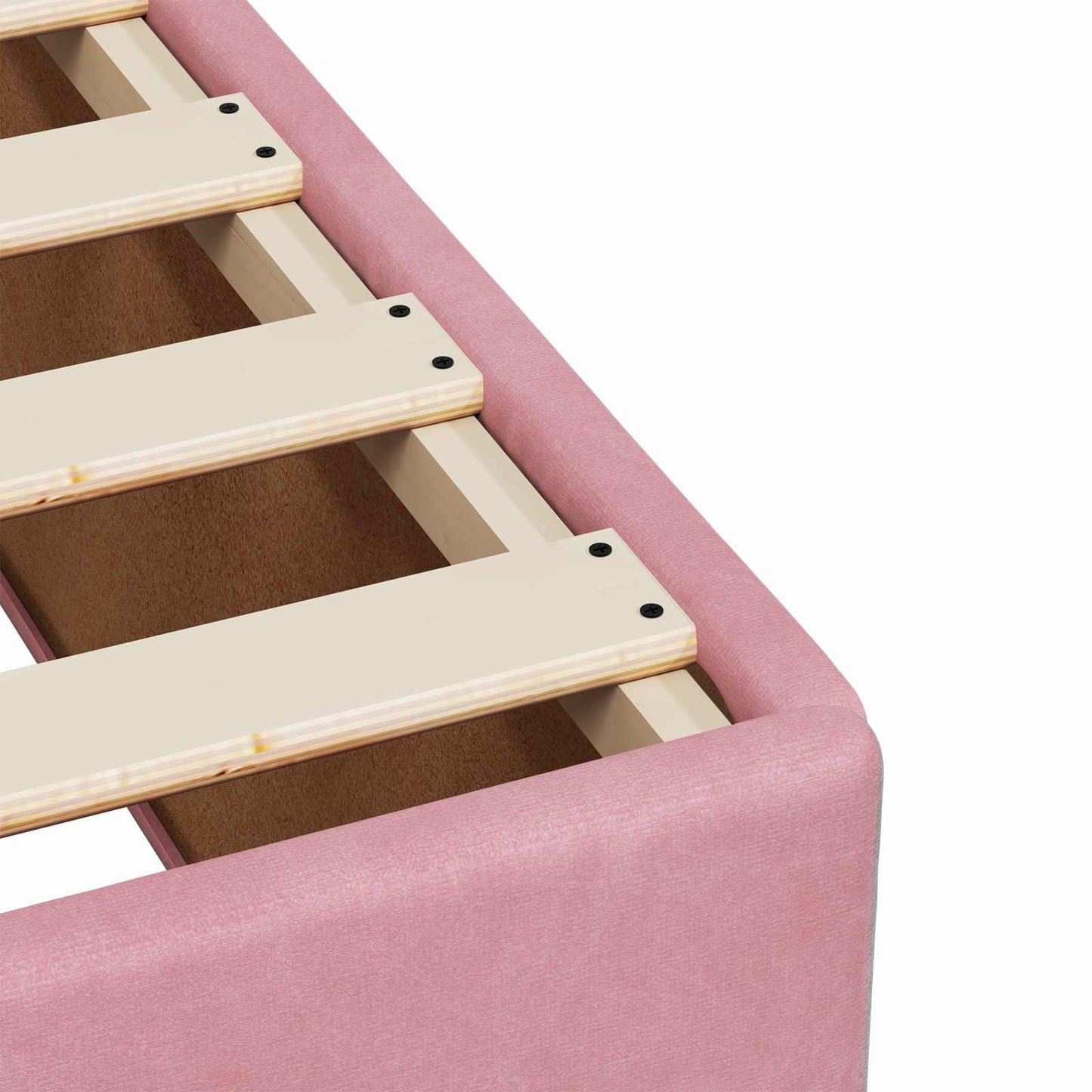 Letto box spring con materasso Rosa 100 x 200 cm Velluto | homemem39