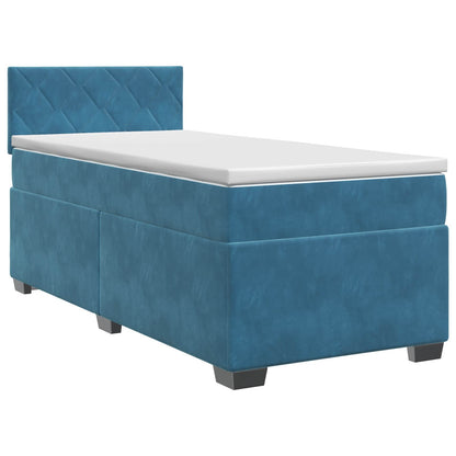 Letto box spring con materasso Blu Scuro 100 x 200 cm Velluto | homemem39