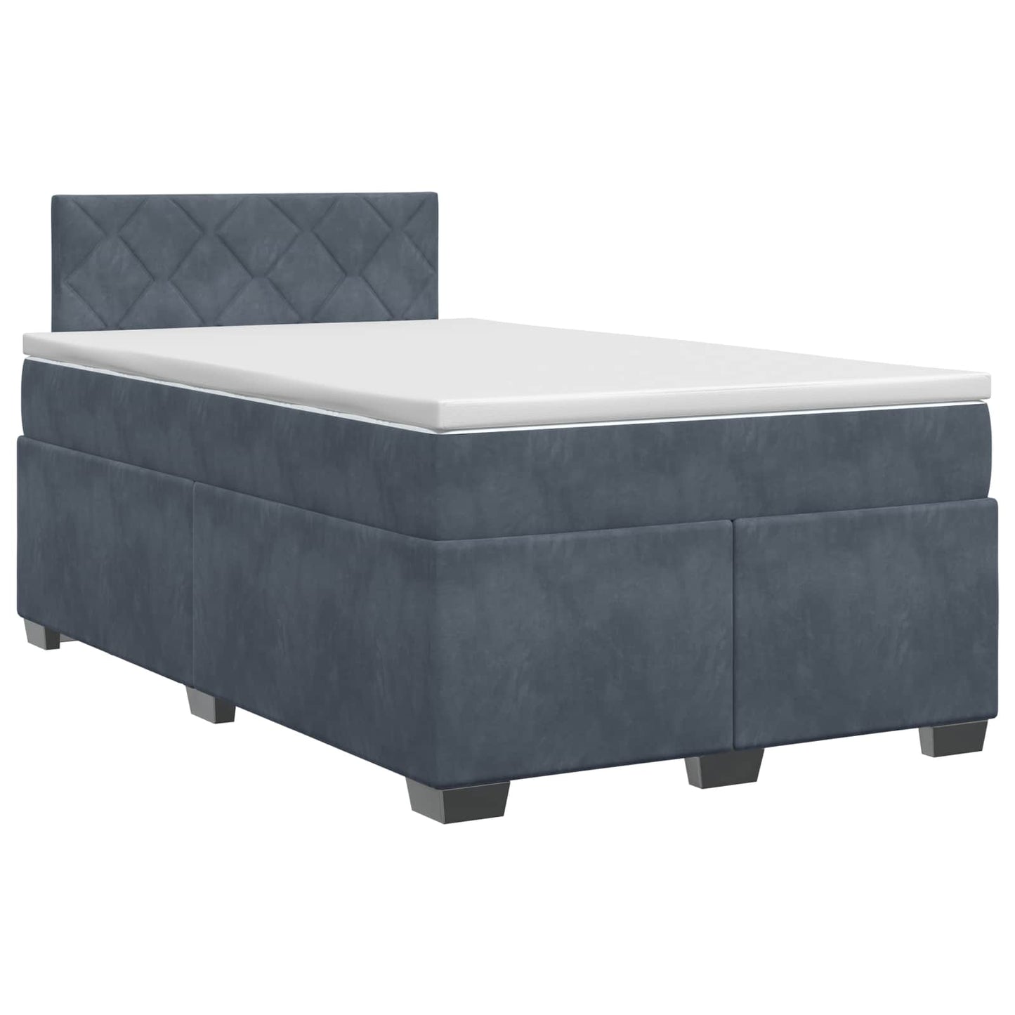 Letto box spring con materasso Grigio Scuro 120 x 190 cm | homemem39