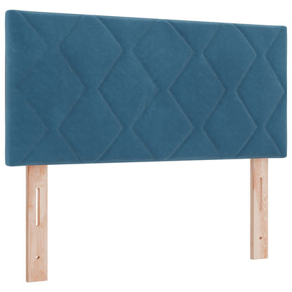 Letto box spring con materasso Blu Scuro 120 x 200 cm Velluto | homemem39