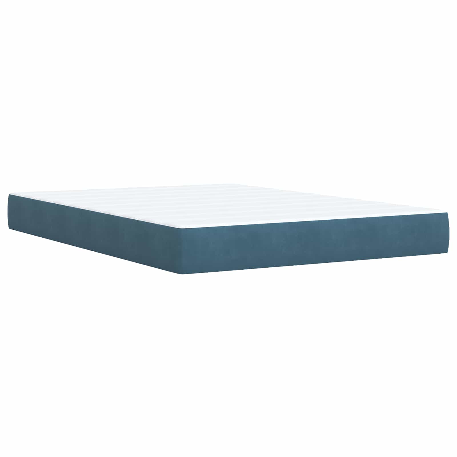 Letto box spring con materasso Blu Scuro 140 x 190 cm Velluto | homemem39