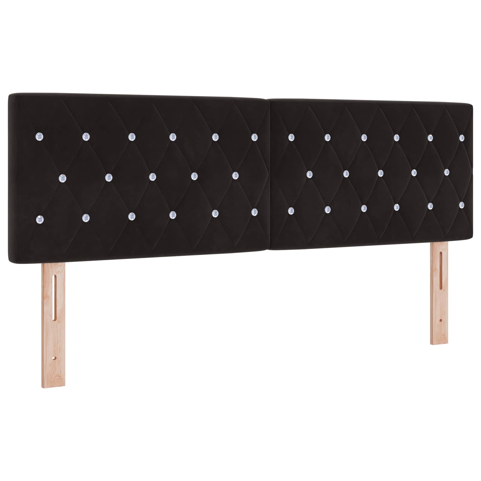 Letto box spring con materasso Nero 140 x 200 cm Velluto | homemem39