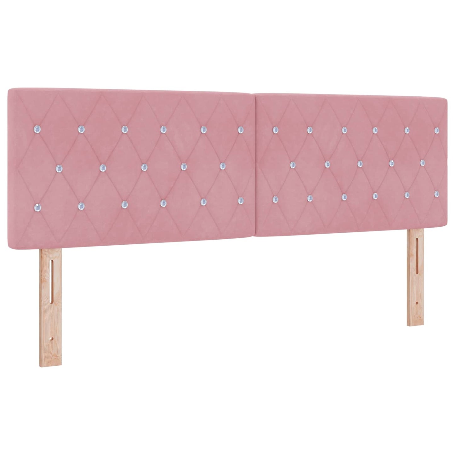 Letto box spring con materasso Rosa 140 x 200 cm Velluto | homemem39