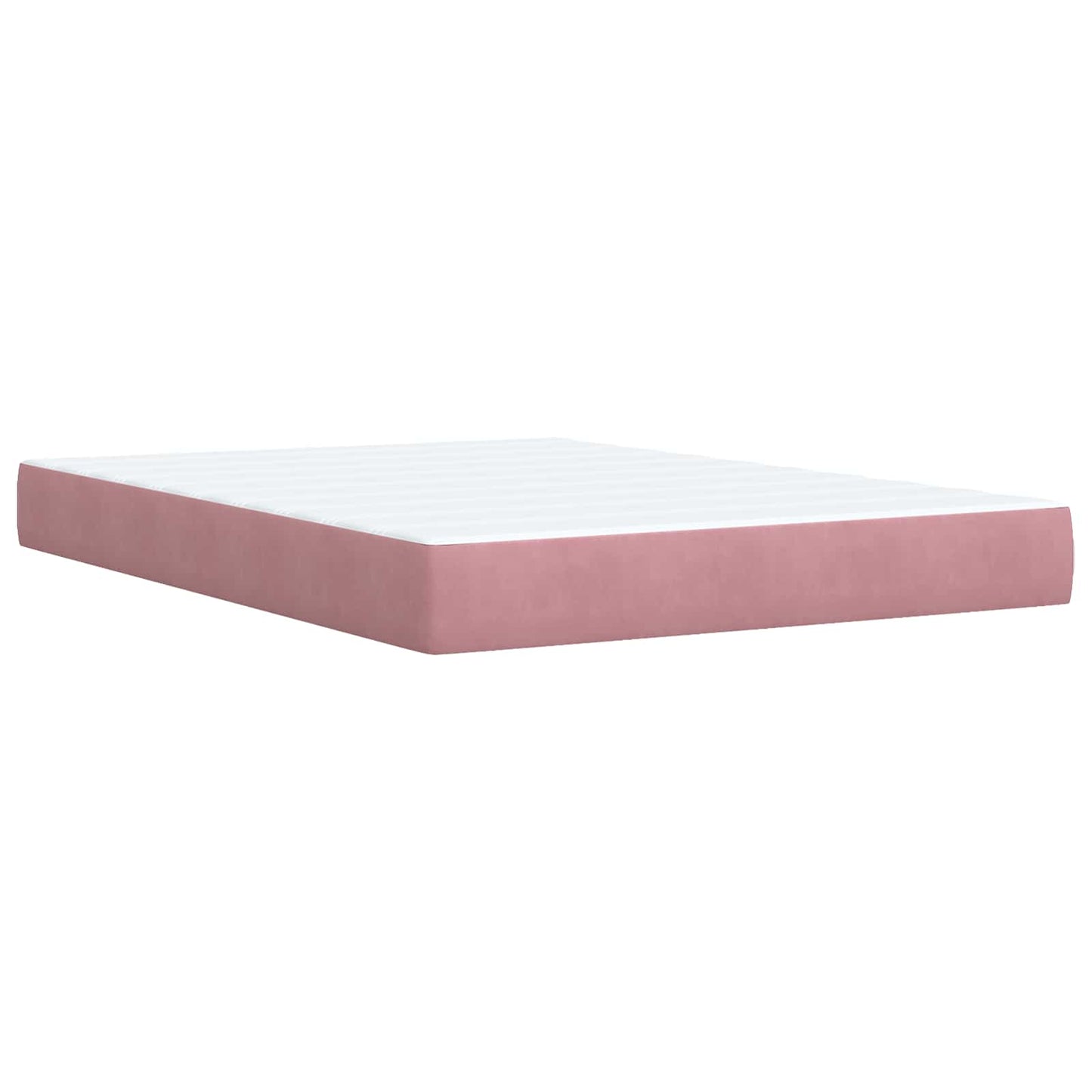 Letto box spring con materasso Rosa 140 x 200 cm Velluto | homemem39