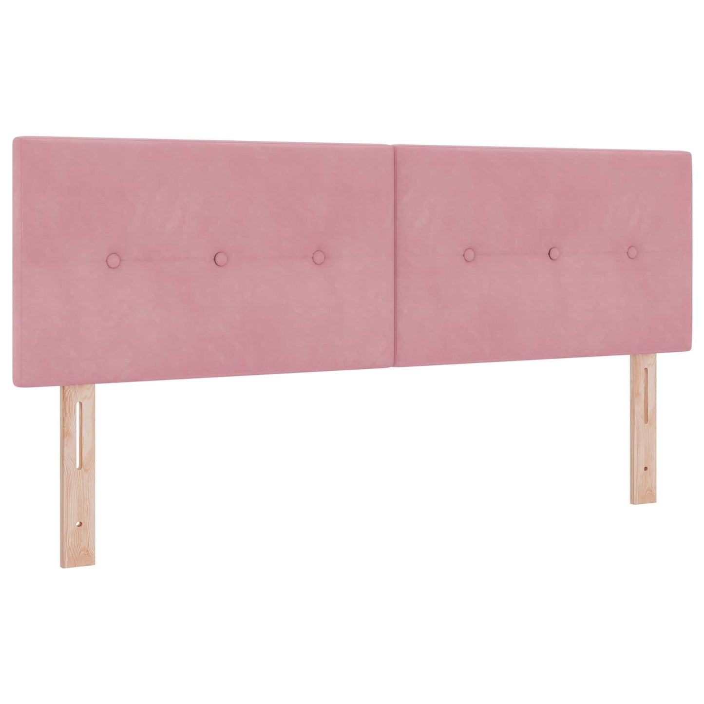 Letto box spring con materasso Rosa 140 x 200 cm Velluto