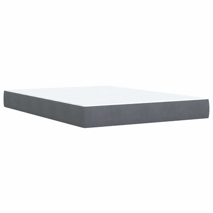 Letto box spring con materasso Grigio Scuro 140 x 200 cm