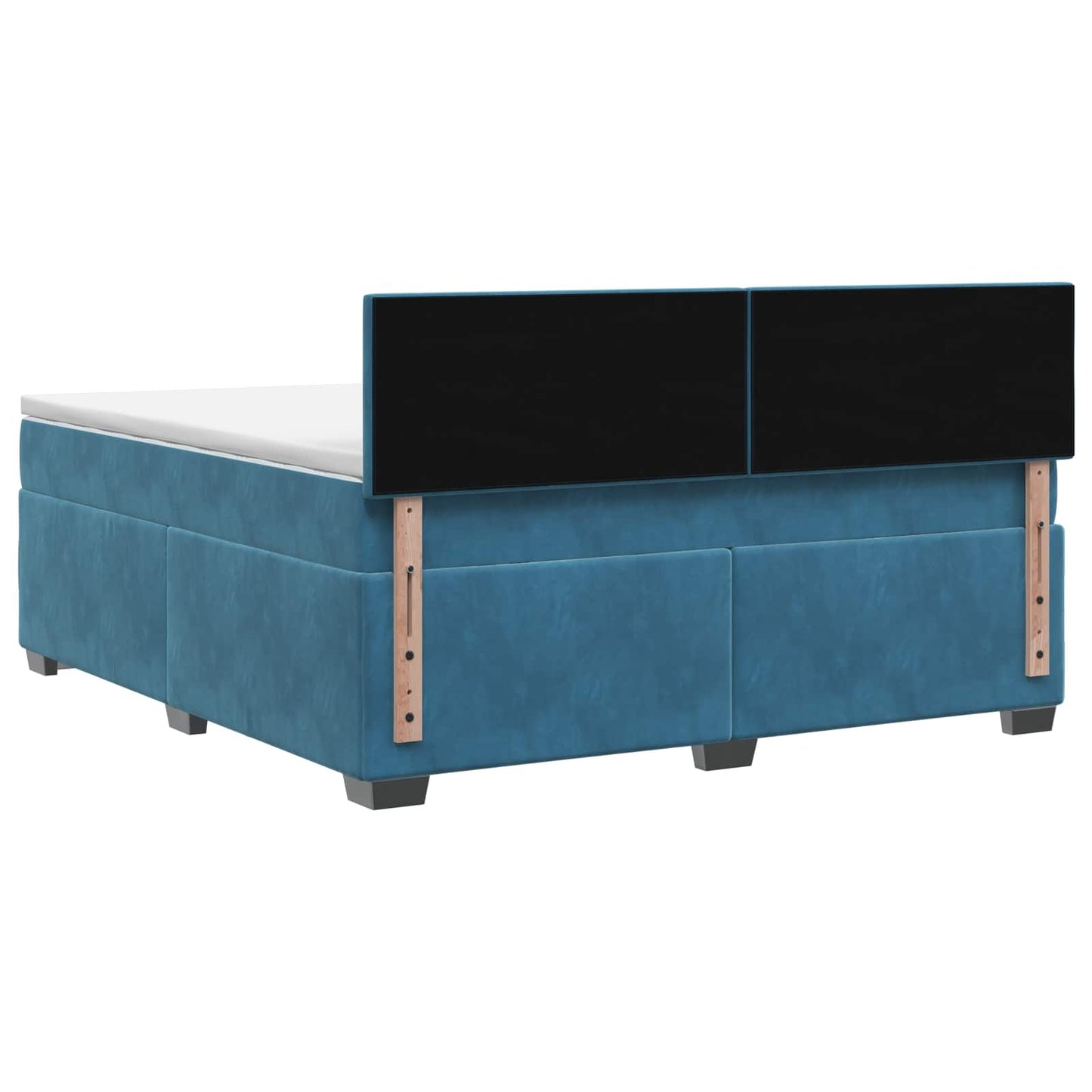 Letto box spring con materasso Blu Scuro 140 x 200 cm Velluto | homemem39