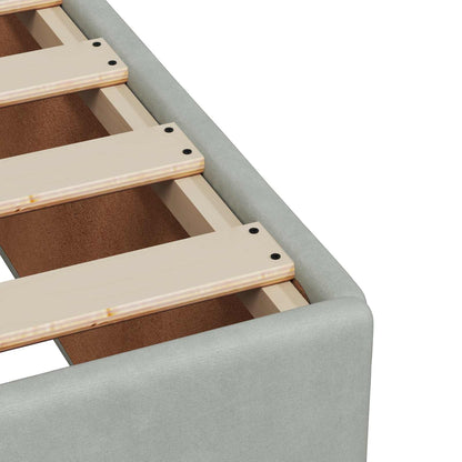Letto box spring con materasso Grigio Chiaro 90 x 190 cm