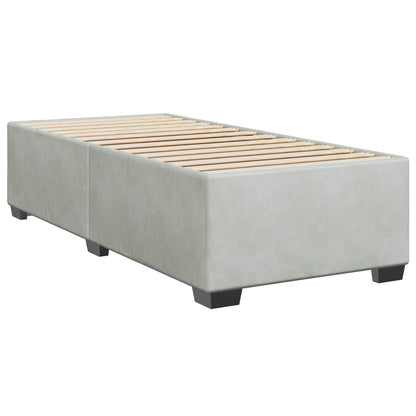 Letto box spring con materasso Grigio Chiaro 90 x 190 cm