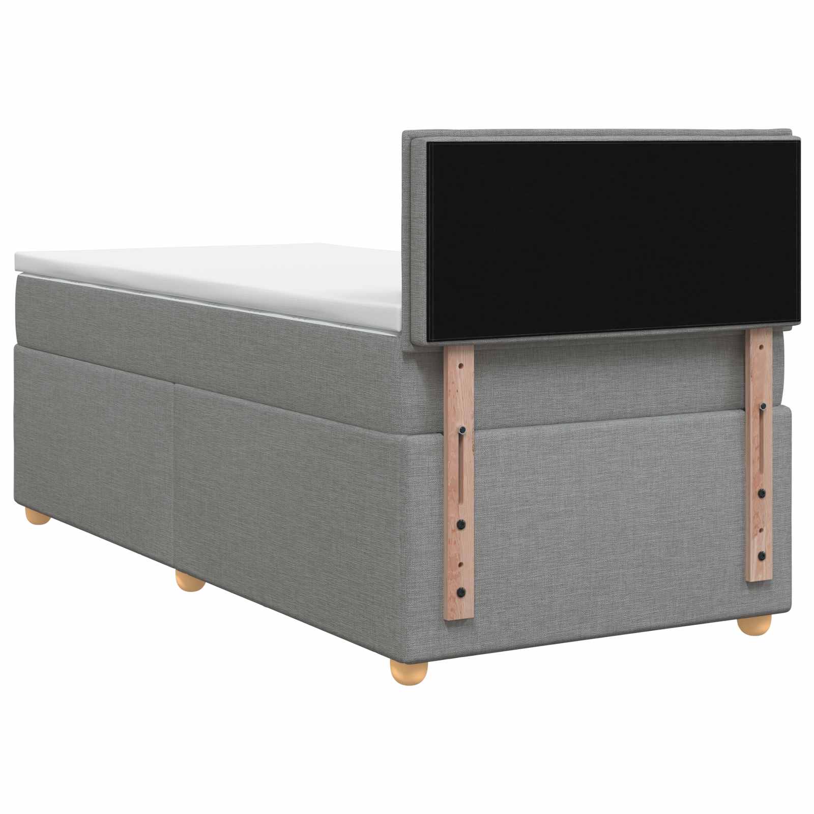 Letto box spring con materasso Grigio Chiaro 90 x 190 cm | homemem39
