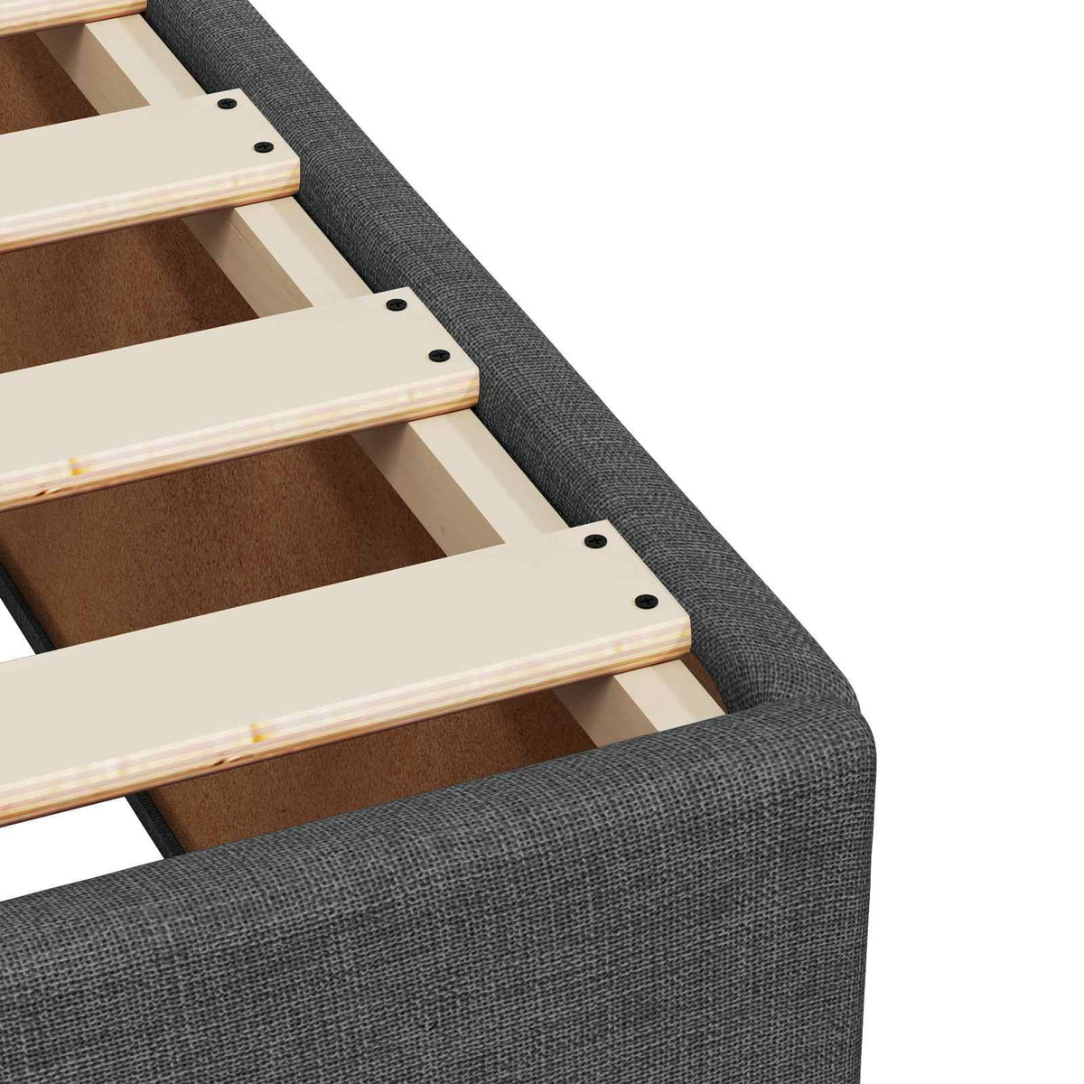 Letto box spring con materasso Grigio Scuro 90 x 190 cm Tessuto | homemem39