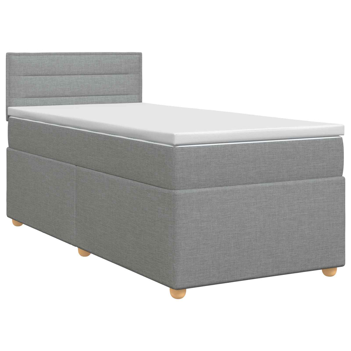 Letto box spring con materasso Grigio Chiaro 90 x 200 cm | homemem39