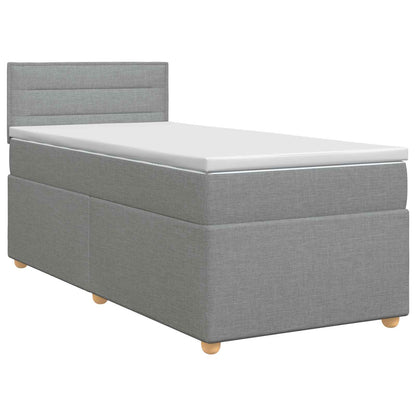 Letto box spring con materasso Grigio Chiaro 90 x 200 cm | homemem39