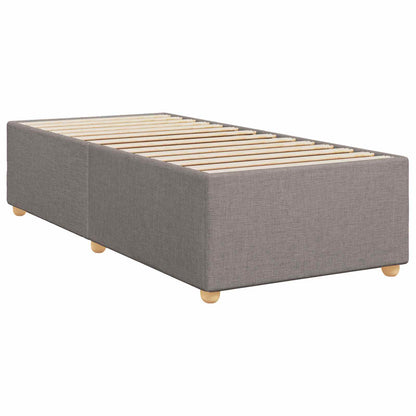 Letto box spring con materasso Tortora 100 x 200 cm Tessuto
