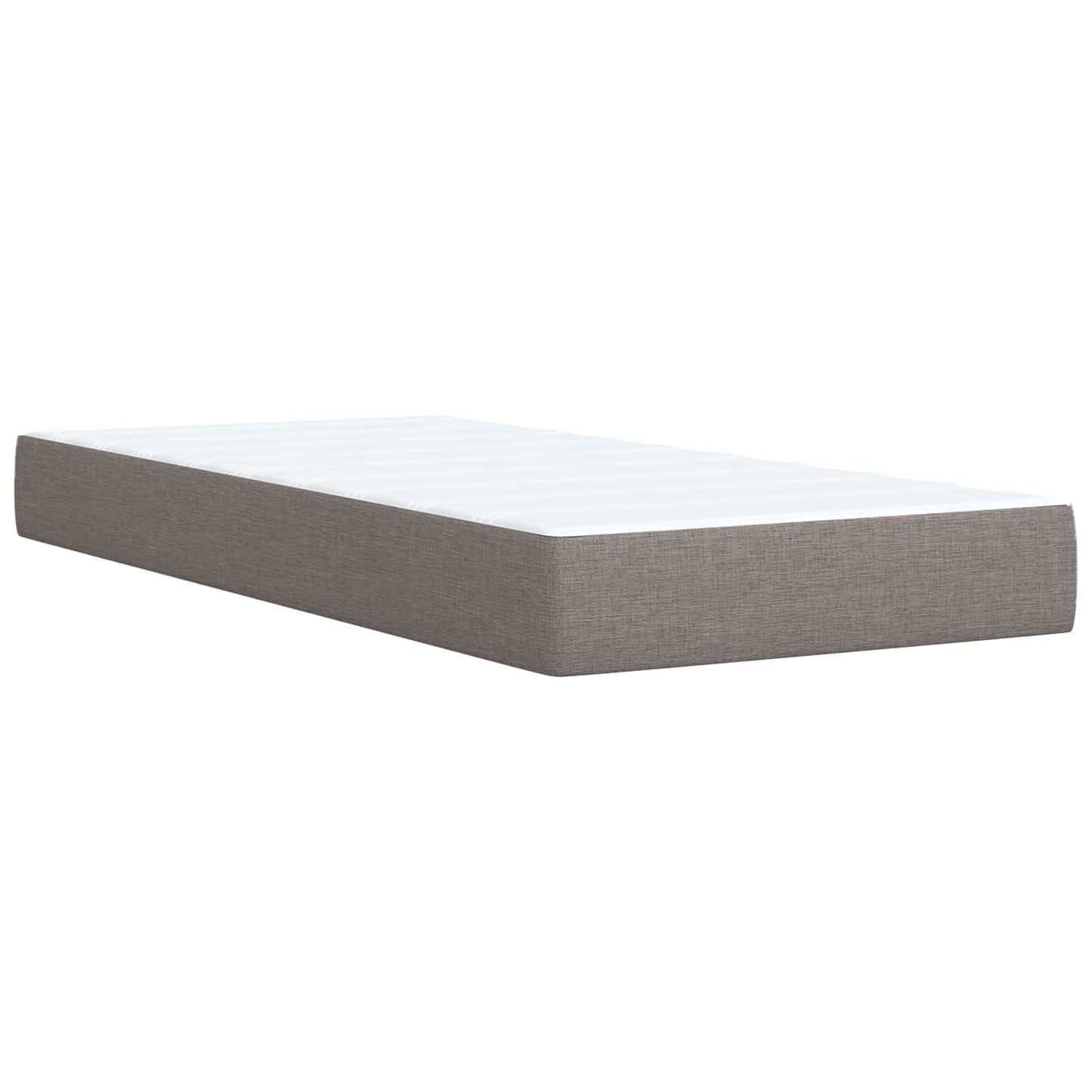 Letto box spring con materasso Tortora 100 x 200 cm Tessuto